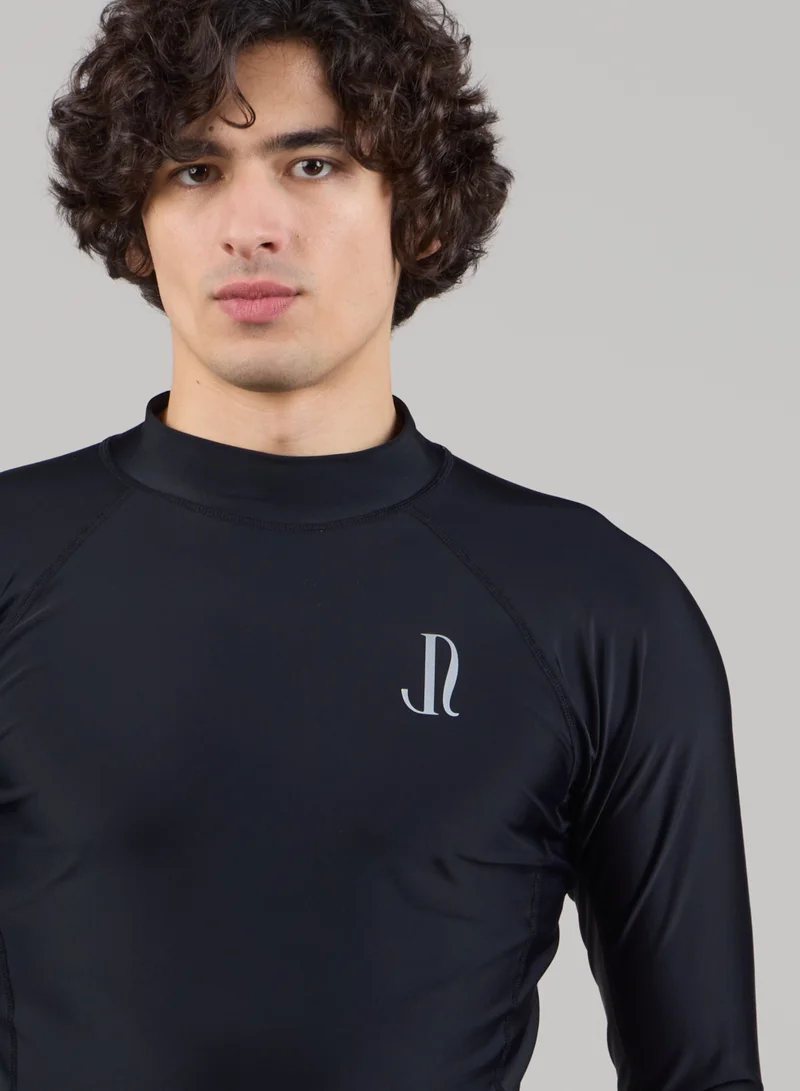 Just Nature Black Long Sleeve Rashguard for Men | Best Price UAE